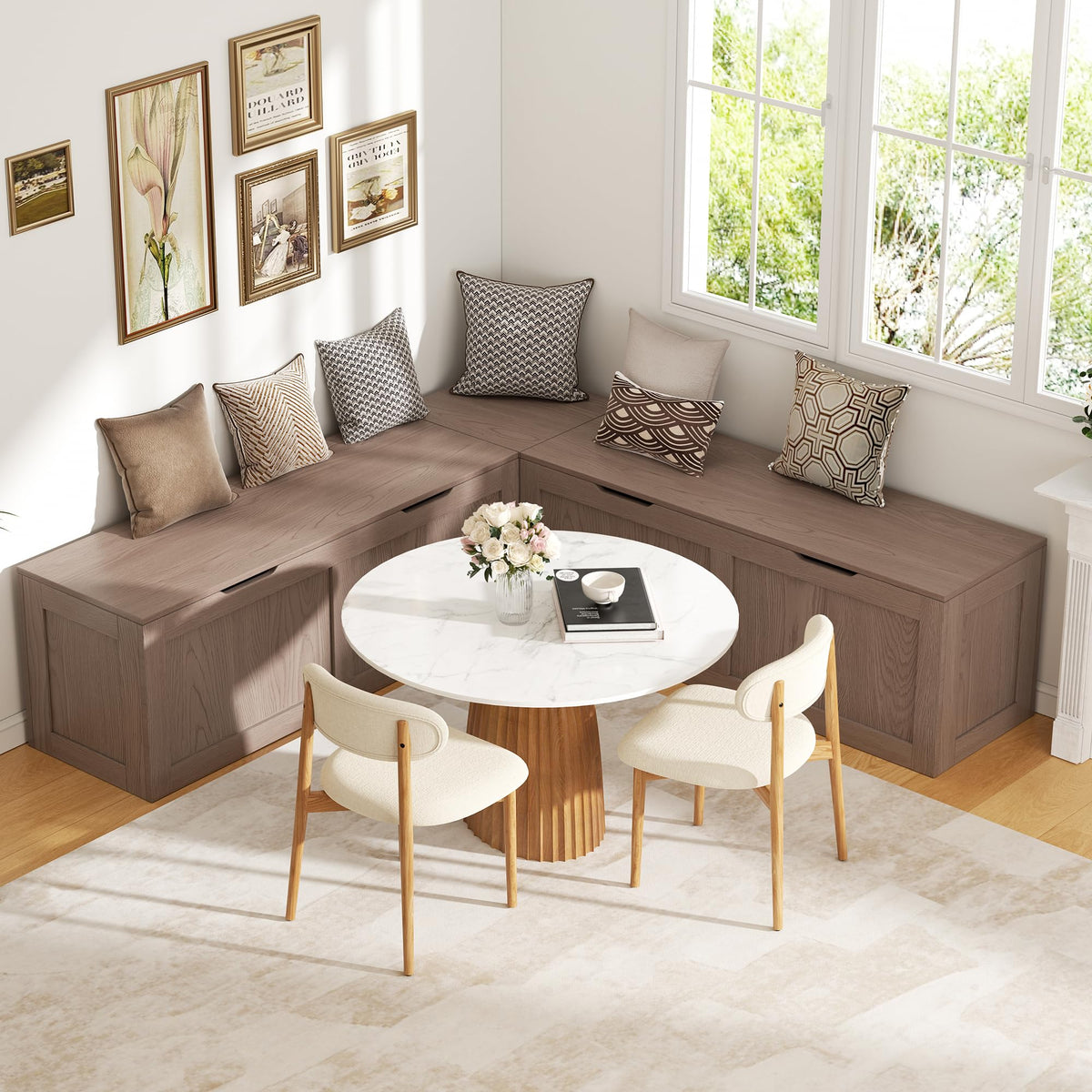 L-Shaped Storage Bench