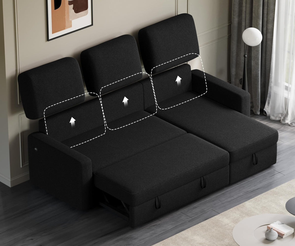 Reversible Sleeper Sectional with Storage
