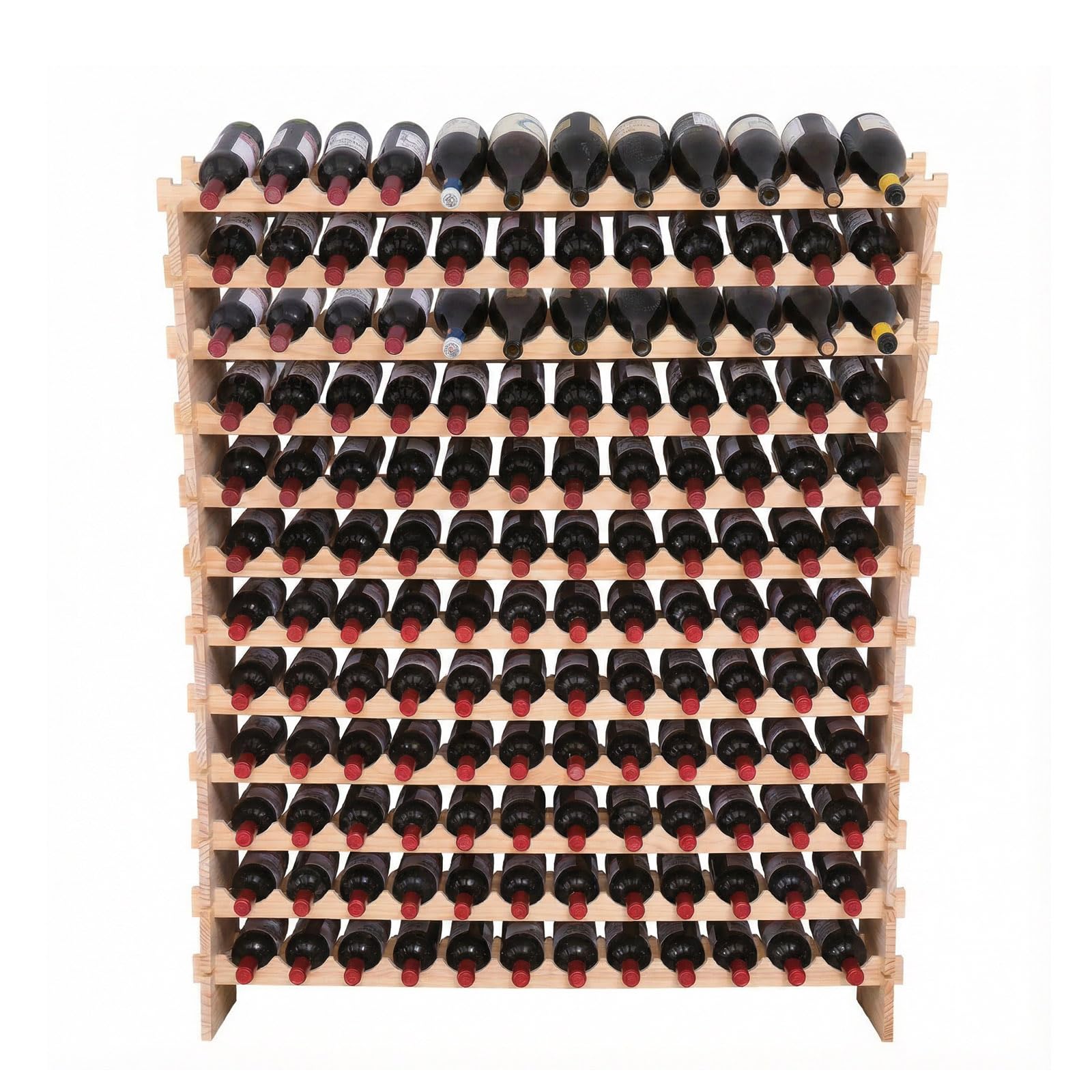 144-Bottle Freestanding Wood Wine Rack