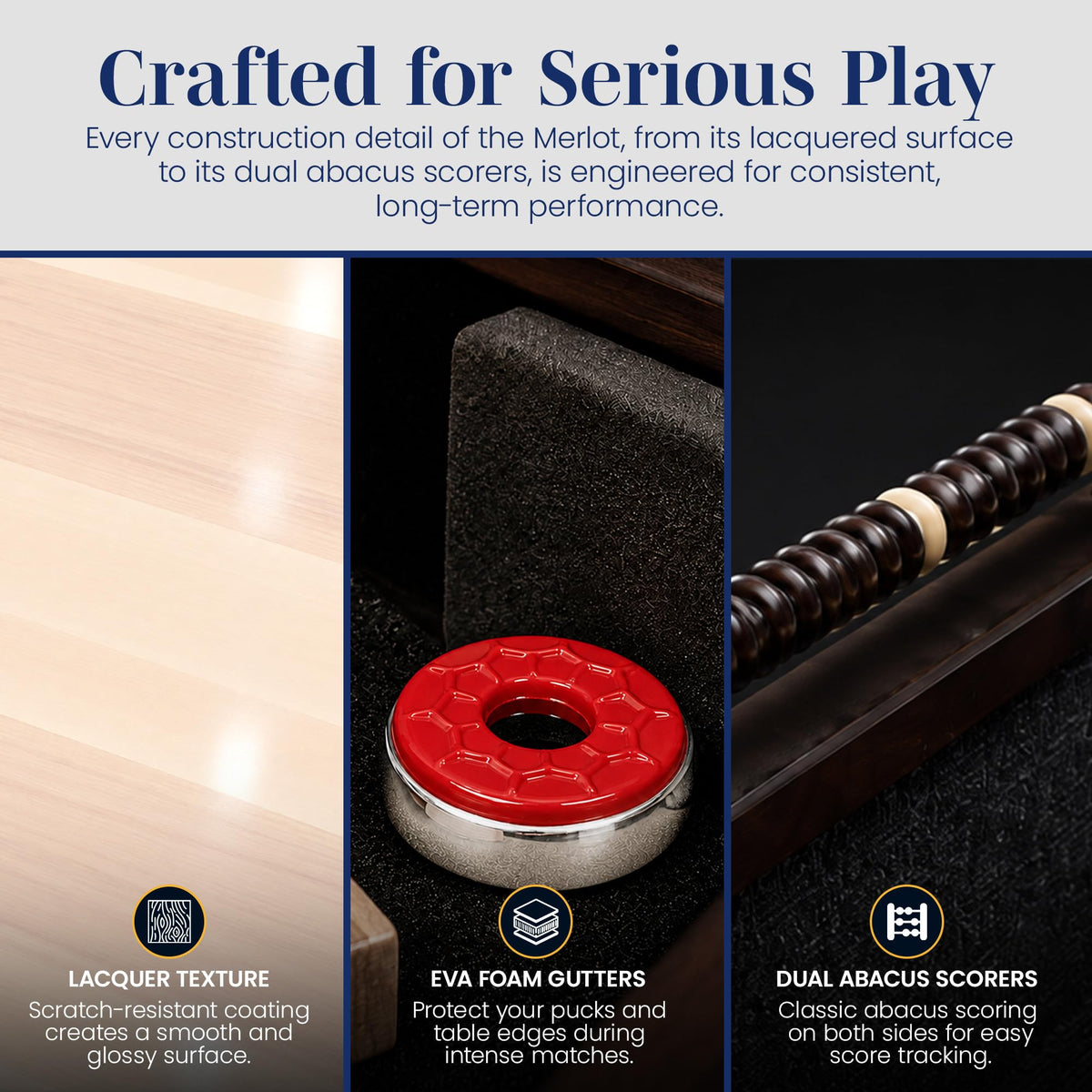 Hathaway Merlot 12-Ft Shuffleboard Game Table - Espresso Finish