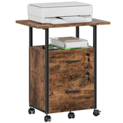 2-Drawer Lockable File Cabinet with 22" Extended Desktop
