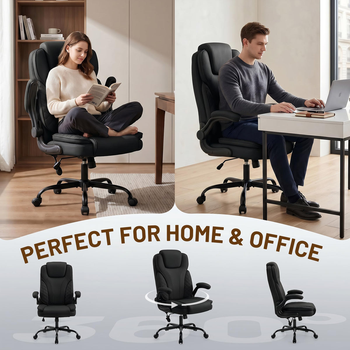Office Chair with Inflatable Lumbar Support