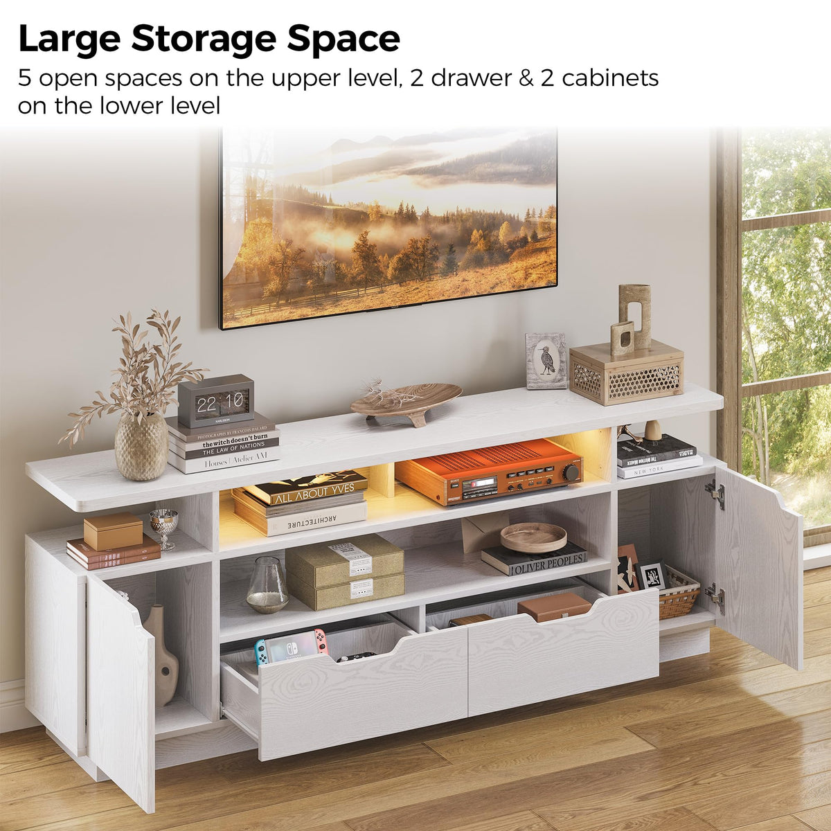 LED TV Stand with Storage