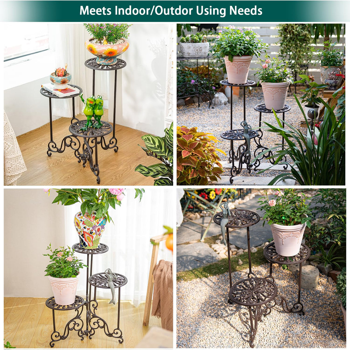 3-Tier Cast Iron Plant Stand