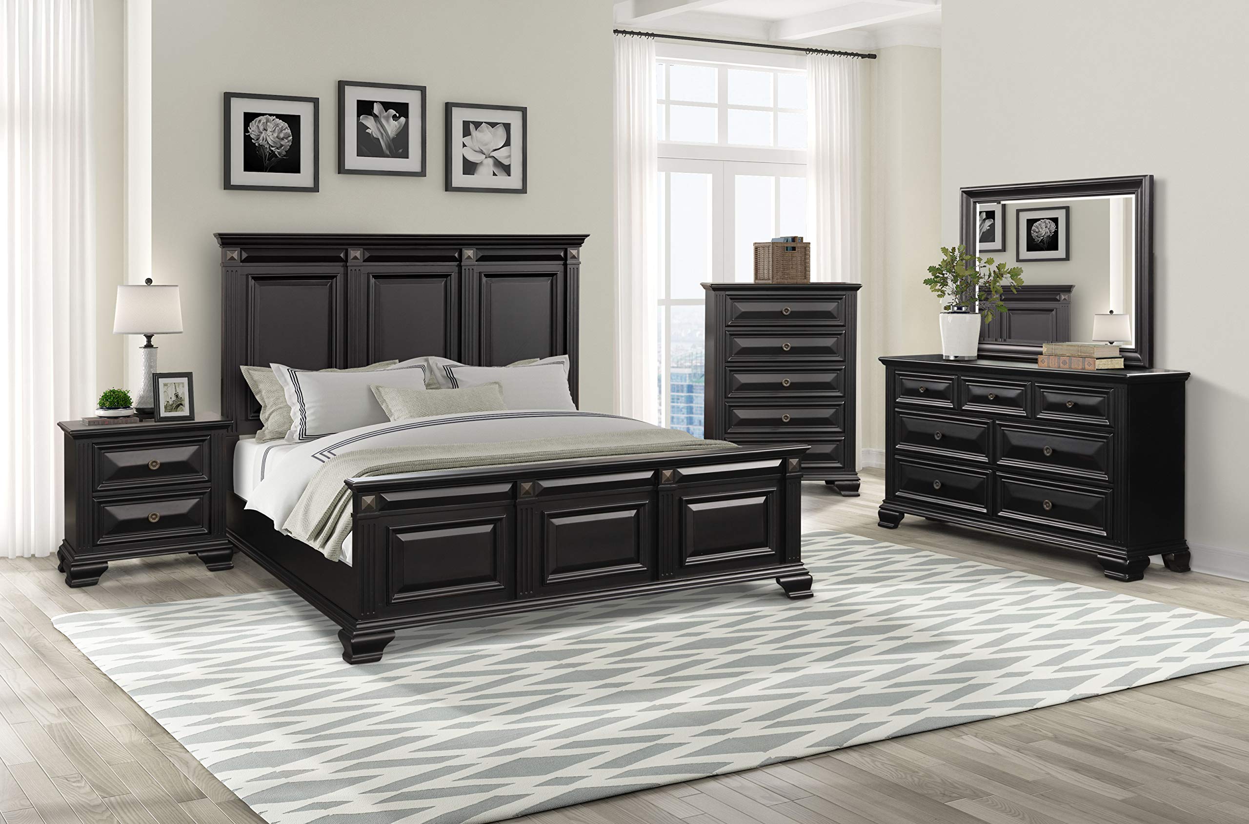 6-Piece King Bedroom Set with Panel Bed