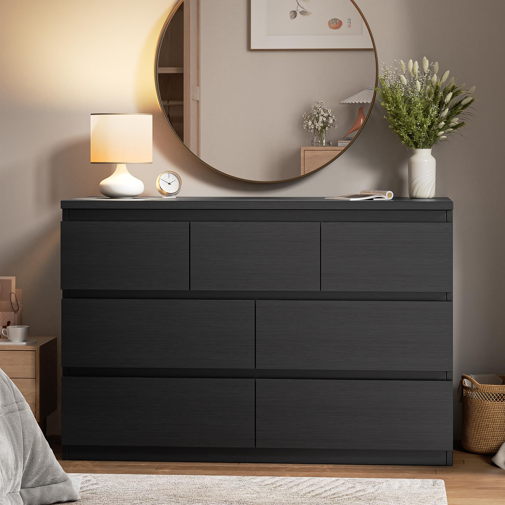 7-Drawer Wood Dresser