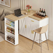 Rolling Kitchen Island with Swivel Table