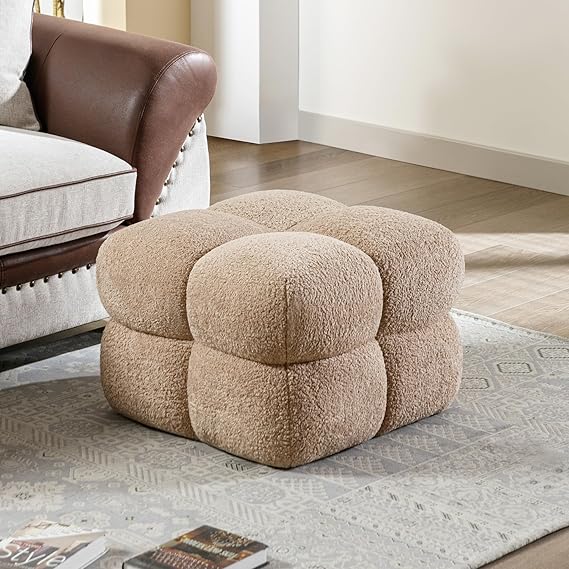 Square Upholstered Ottoman Footrest