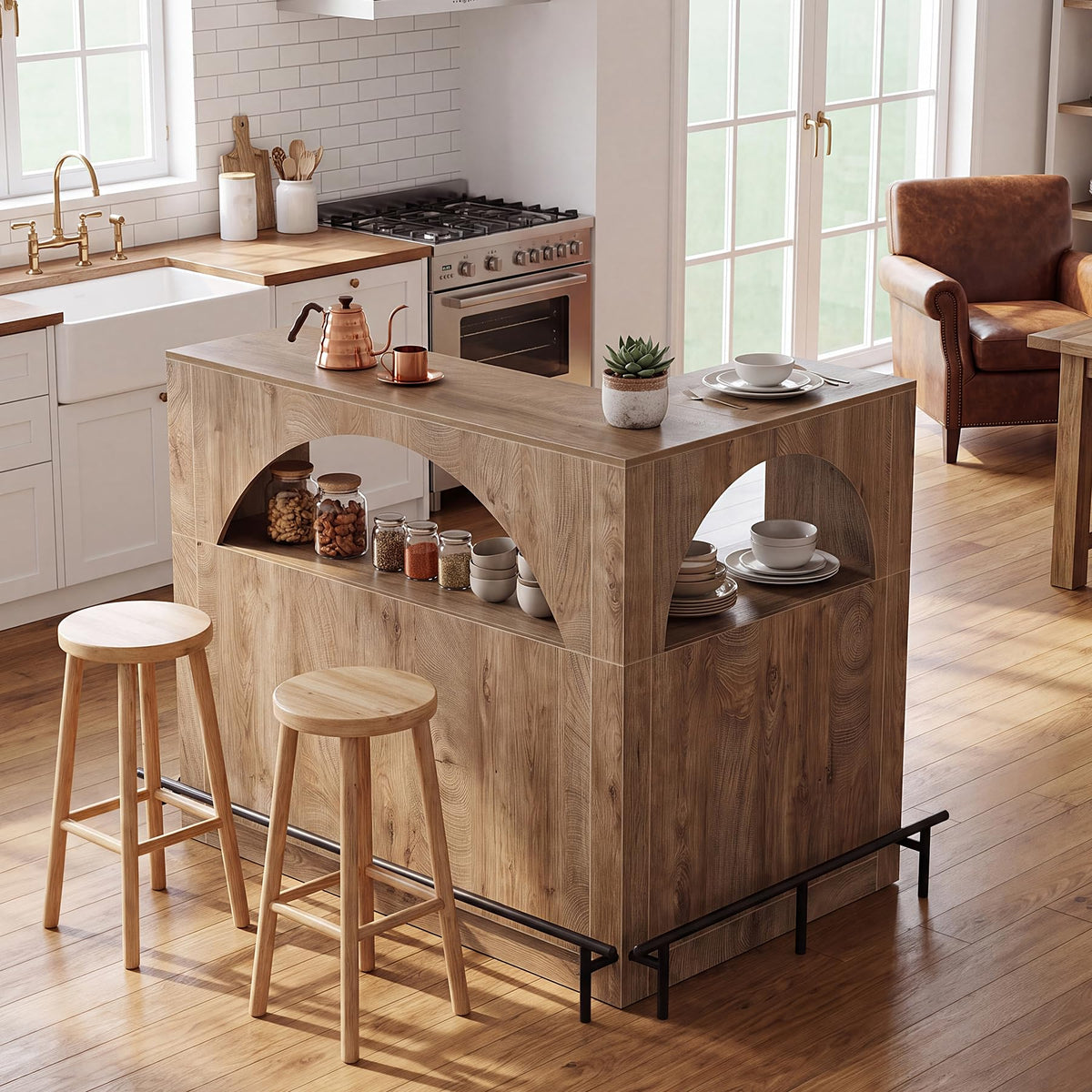 L-Shaped Corner Bar Table