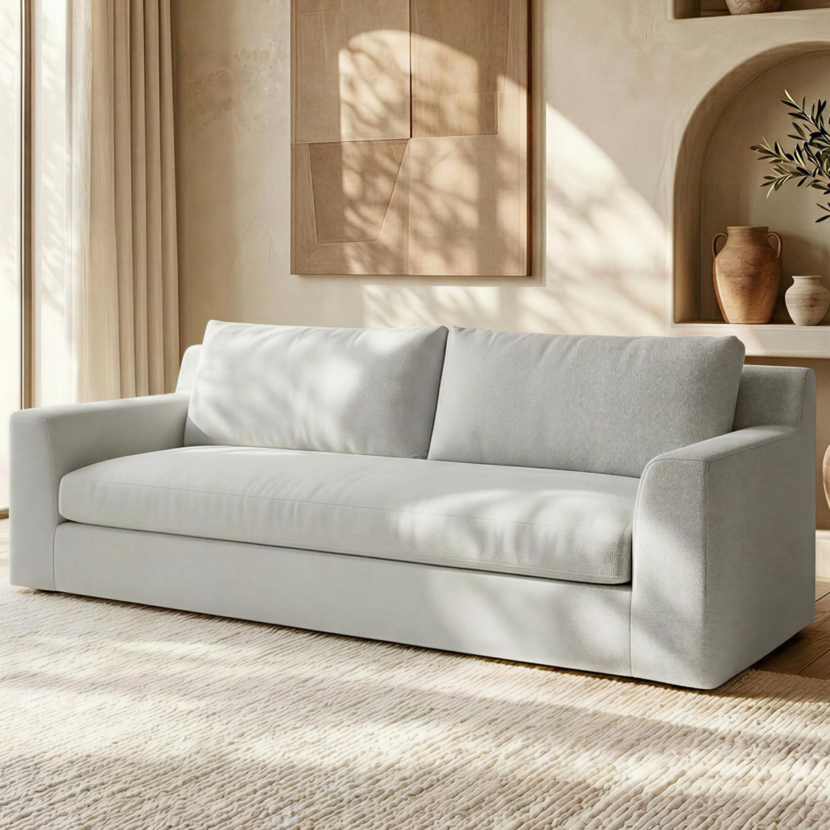 80" Loveseat Sofa for Living Room, Modern Slipcovered Couches with Removable Washable Covers, Comfy 2 Seater Deep Seat Cloud Couch with Wide Armsrest,Easy Assembly for Small Spaces, Apartment, Bedroom