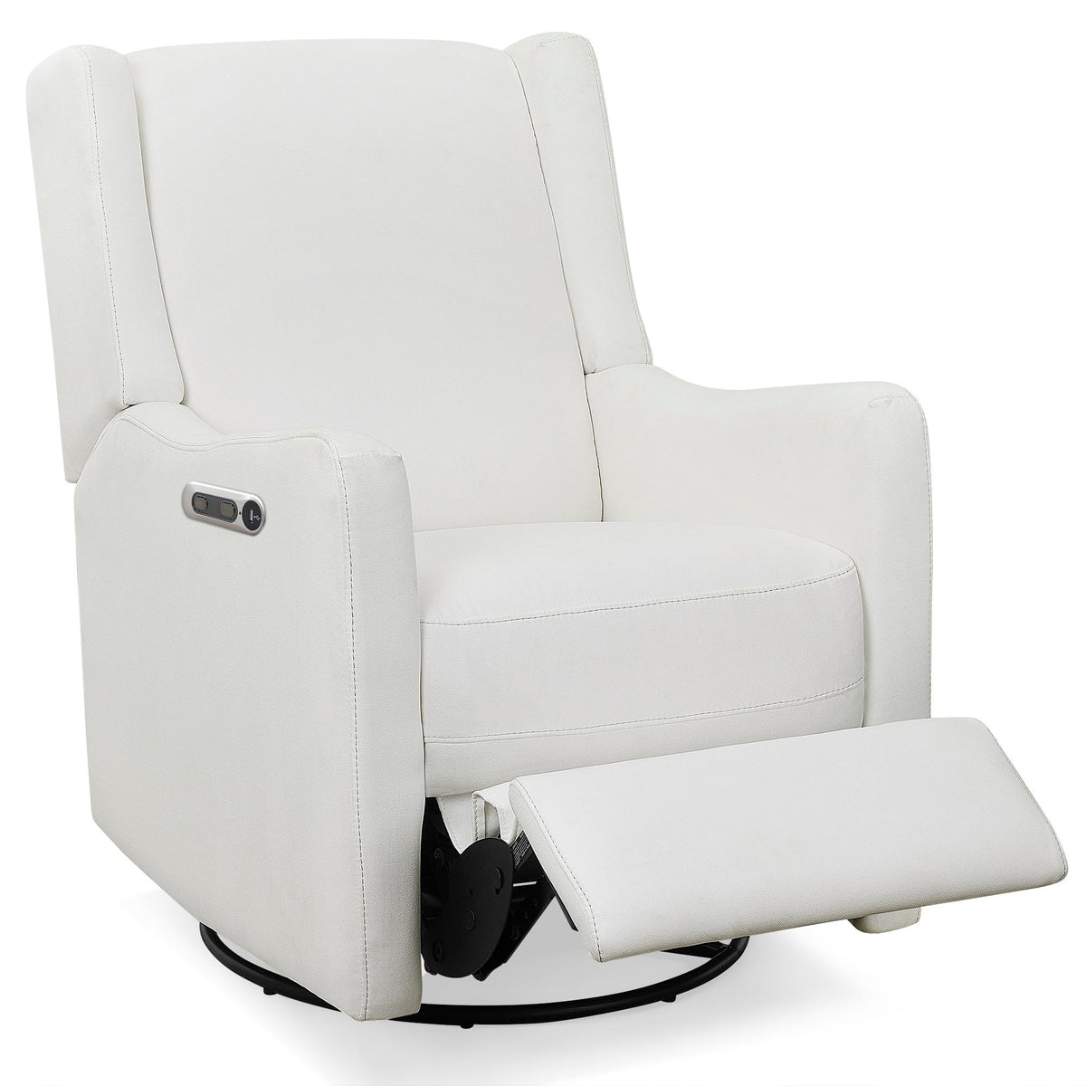 Delta Children Mercer Electronic Power Recliner and Swivel Glider with USB Port in LiveSmart Performance Fabric - Water Repellent & Stain Resistant, Pearl