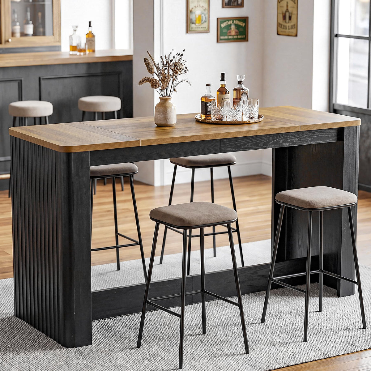 Farmhouse Counter Height Bar Table