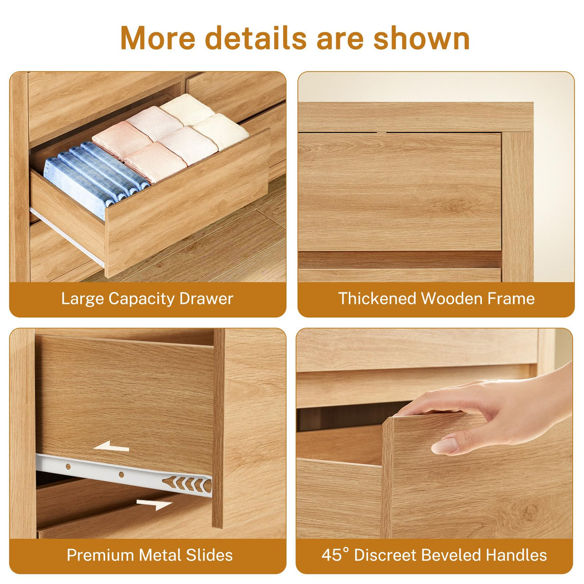 Natural Wood Dresser