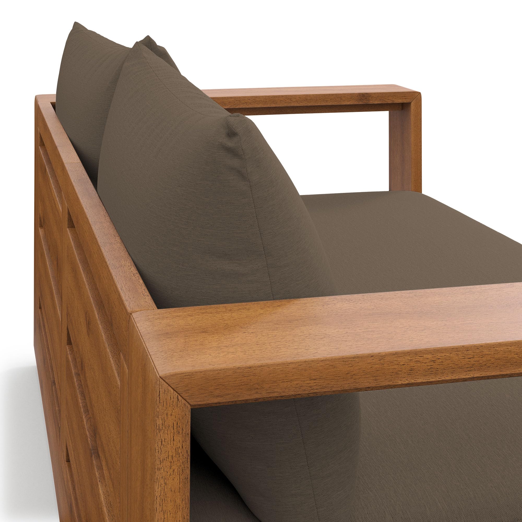 Acacia Wood Outdoor Patio Loveseat