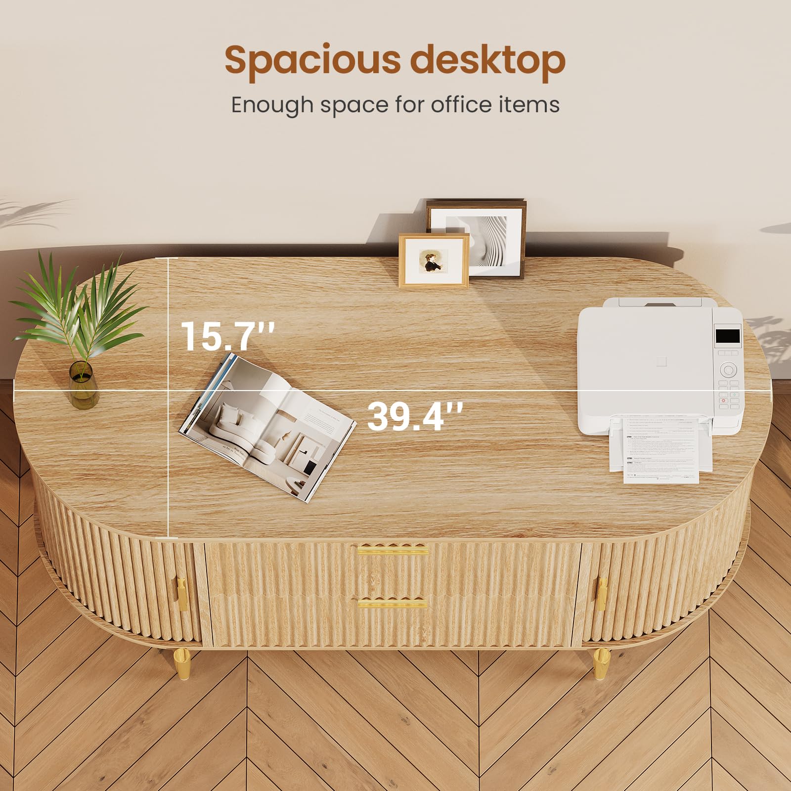 2-Drawer Filing Cabinet with Sliding Door Storage