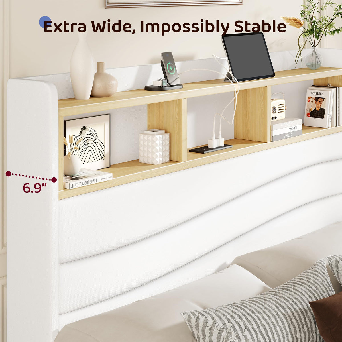 Queen Upholstered Storage Bed Frame