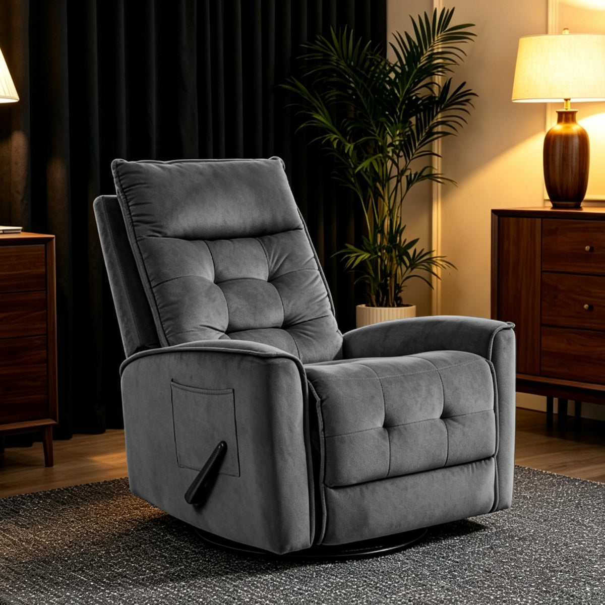 GNMLP2020 Swivel Rocker Recliner Chair Manual Rocking Chair Small Recliner