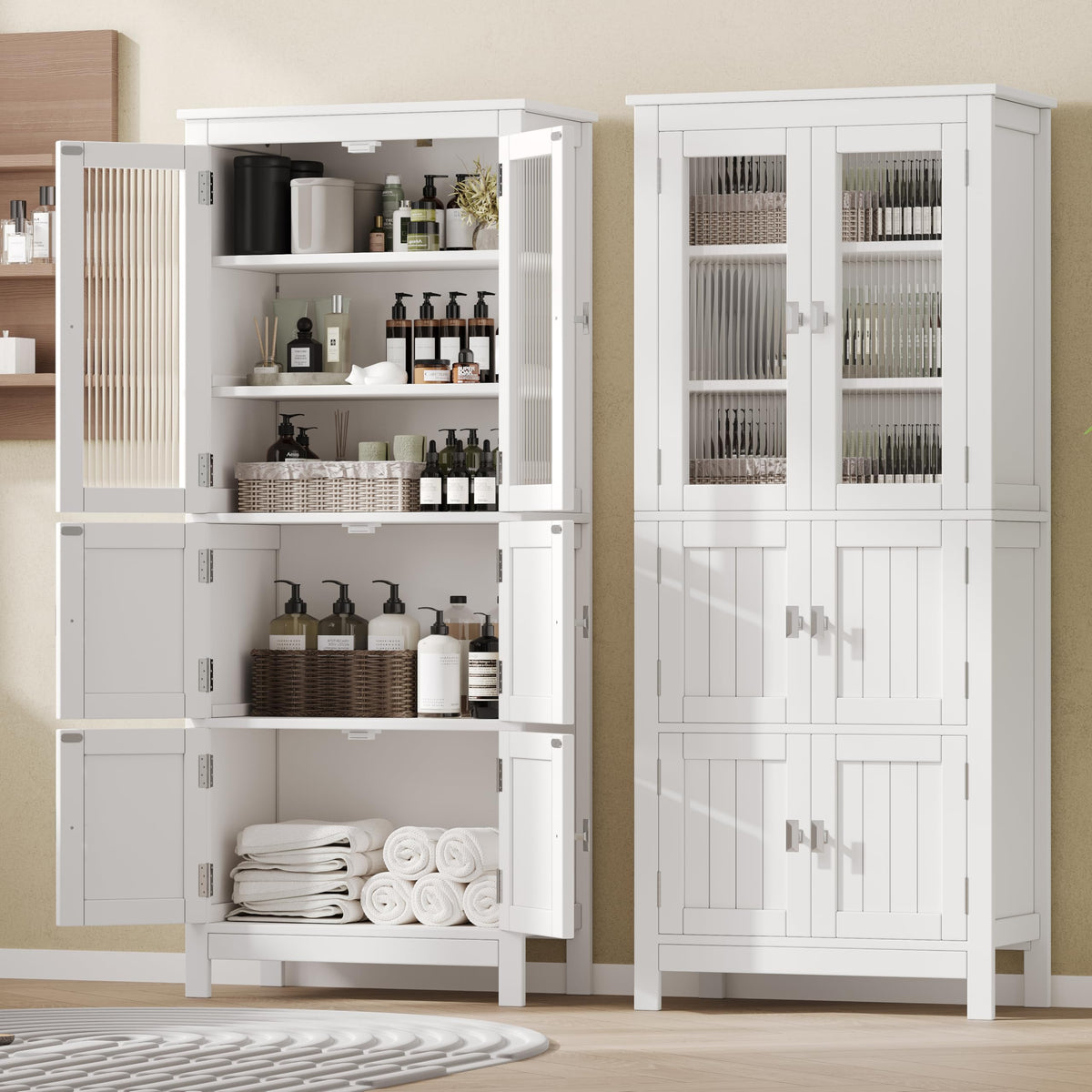 White Bathroom Storage Cabinet