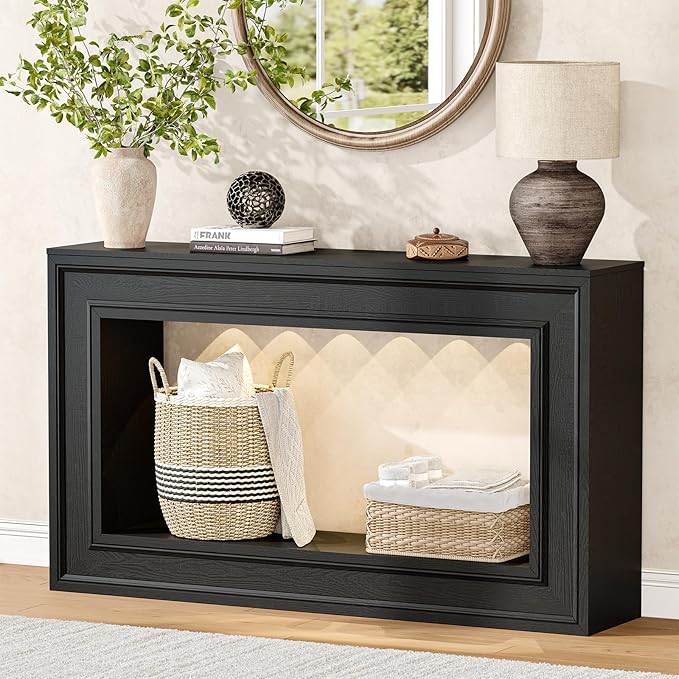 55" LED Console Table with 2-Tier Storage