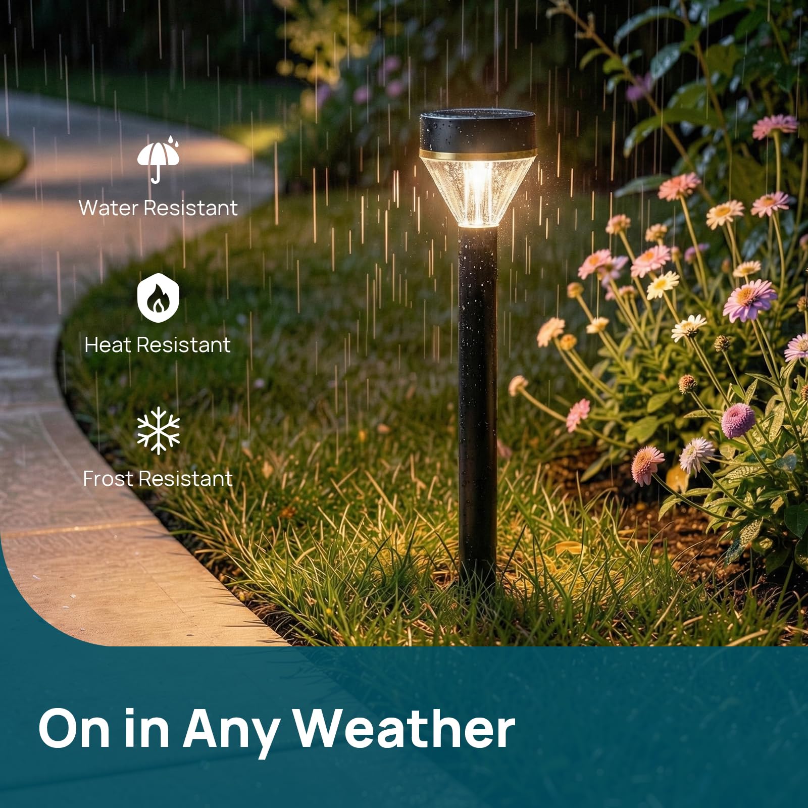 Smart Landscape Path Lights – Multi-Zone, Color-Changing, 4-Pack