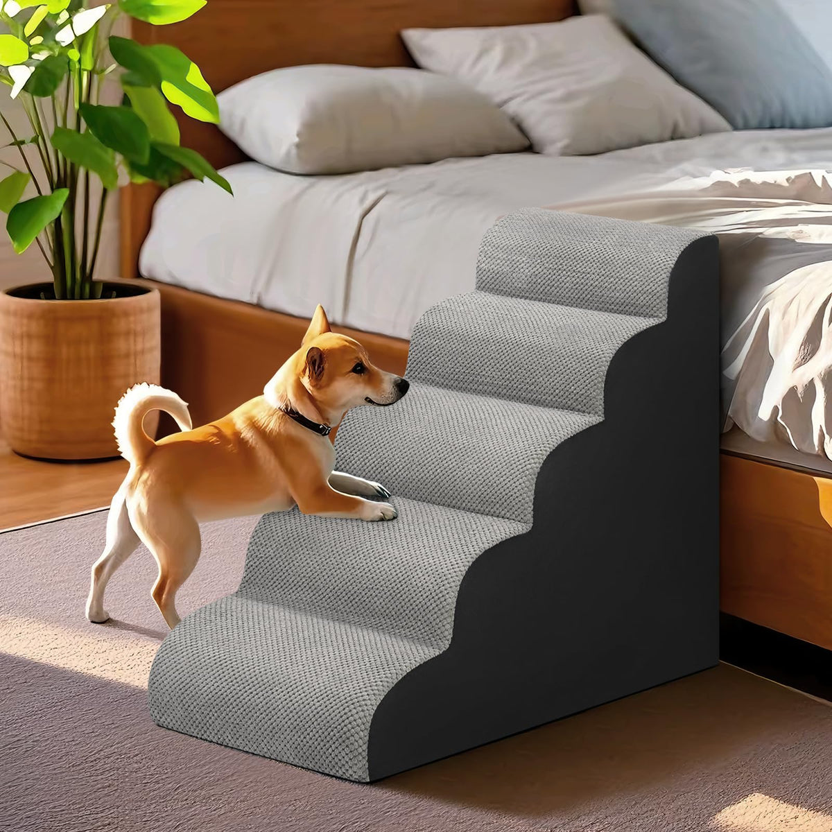 5-Step Foam Dog Stairs