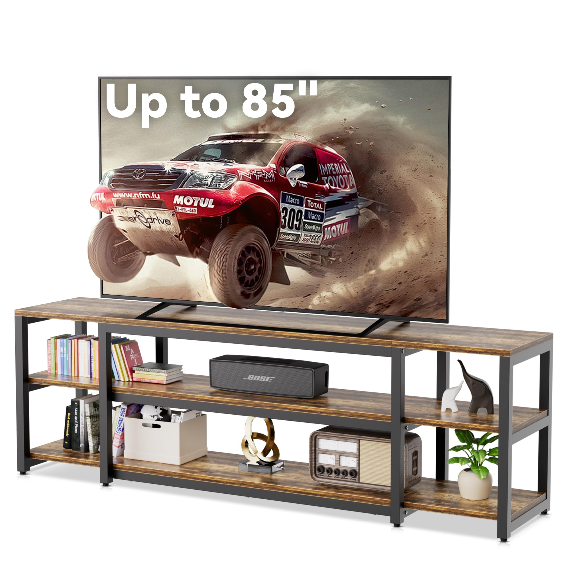 75.2" 3-Tier TV Stand for Up to 85" TVs