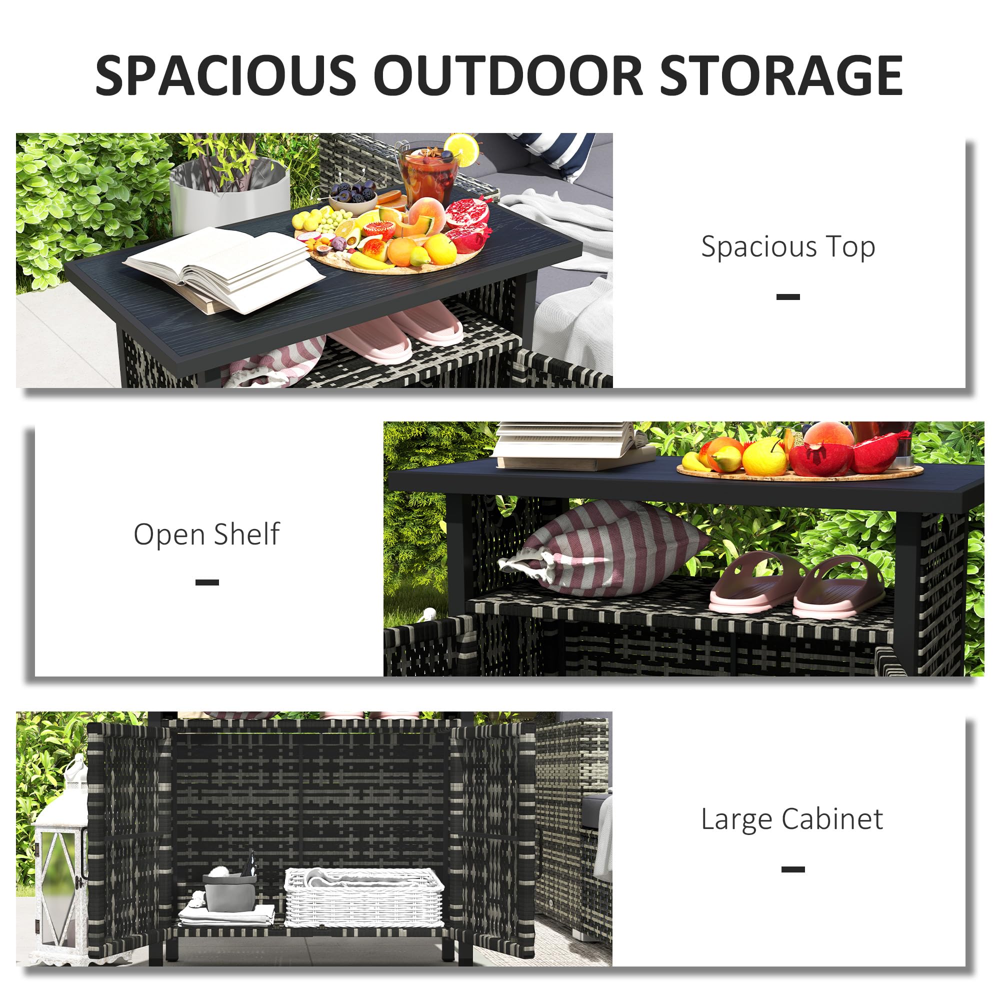 Outdoor Pool Towel Storage Cabinet with Shelf