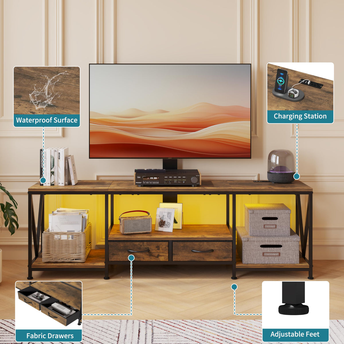 TV Stand with Mount and Storage