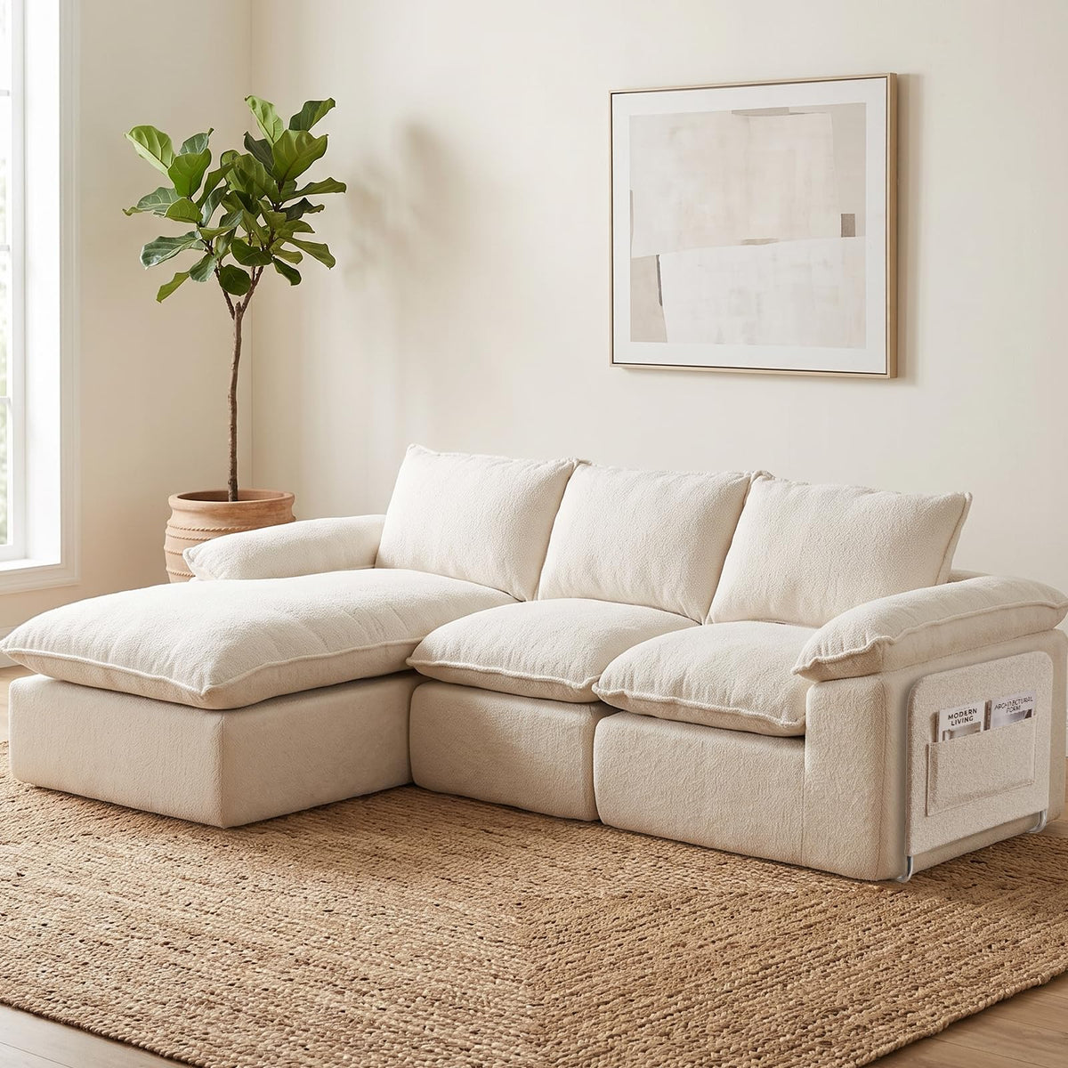 L-Shaped Modular Sectional Sofa