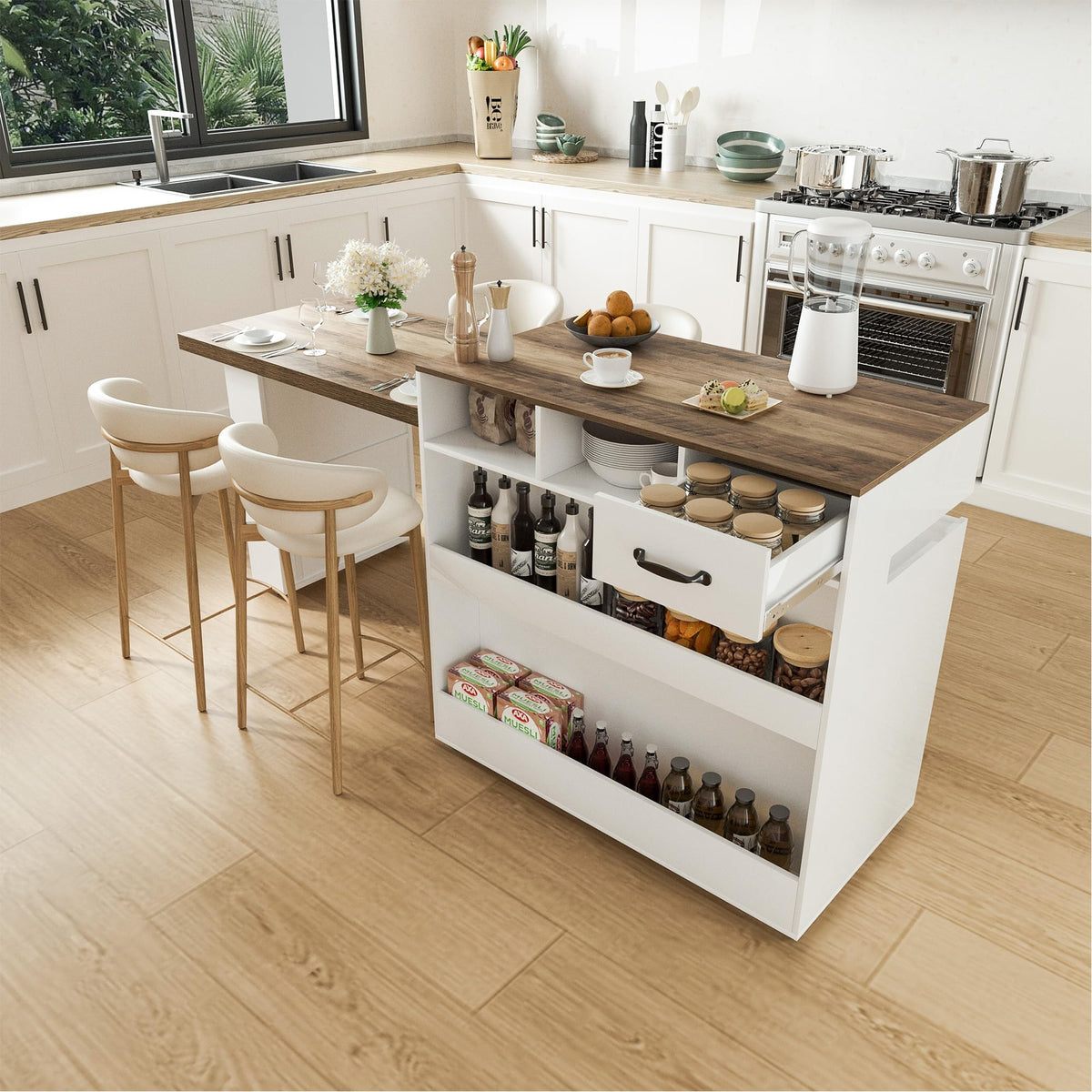 Island Table For Kitchen Extendable Small Kitchen Island Dining Table