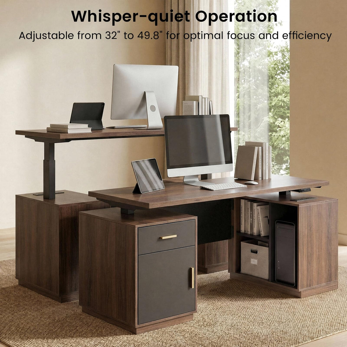Electric Standing Desk with Storage