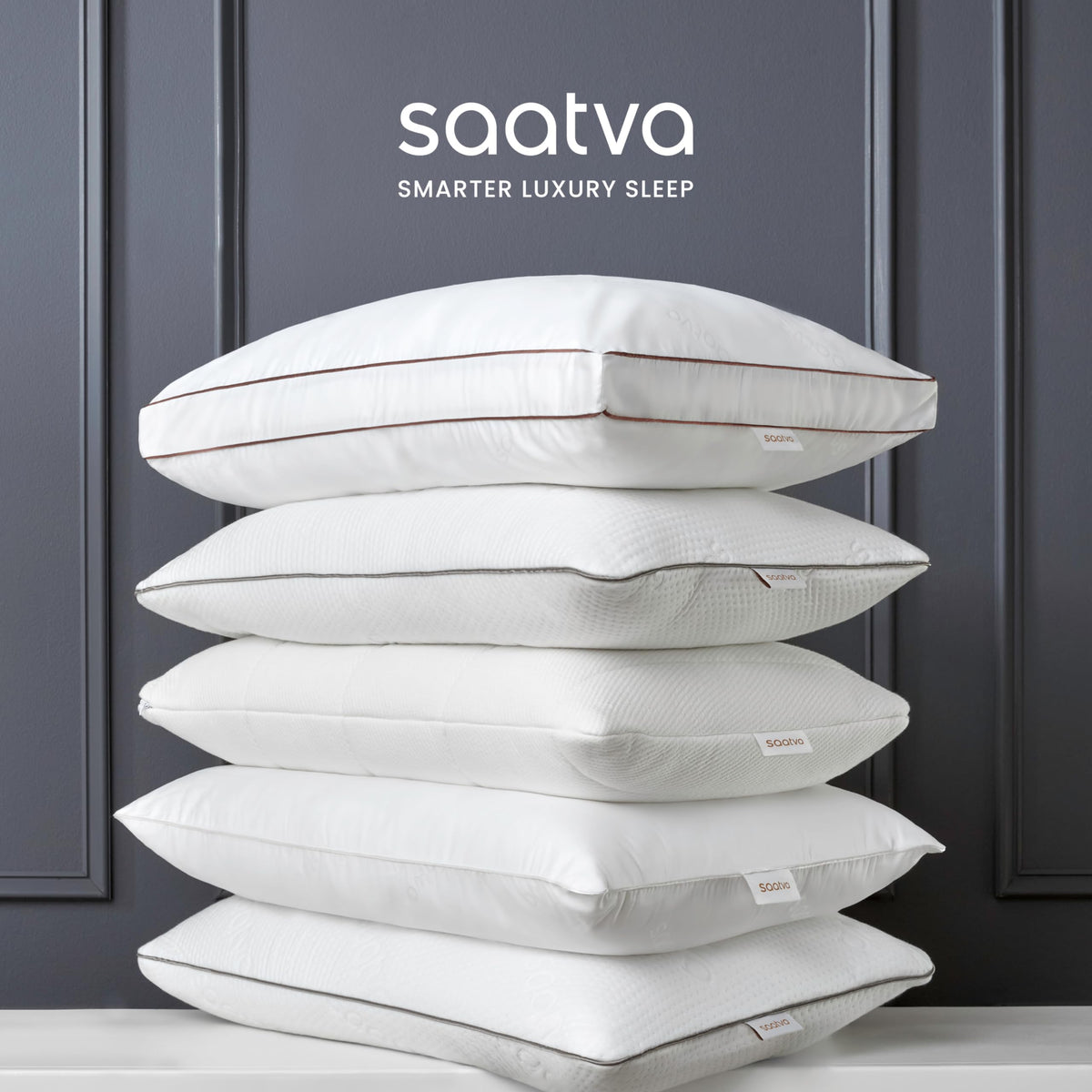 Saatva Latex Pillow, Hypoallergenic Pillow with Shredded Latex Core