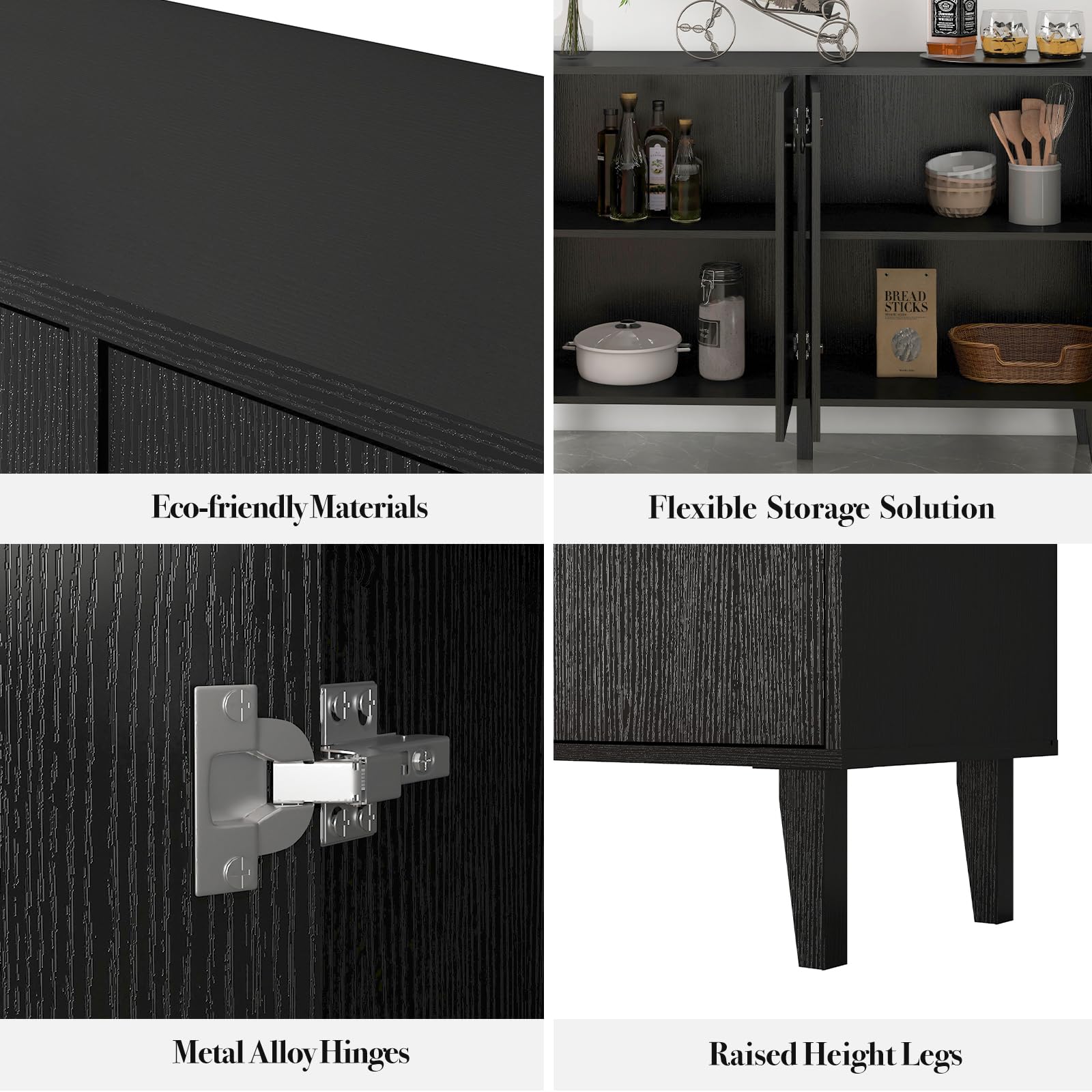 Sideboard Buffet Cabinet with 4 Doors
