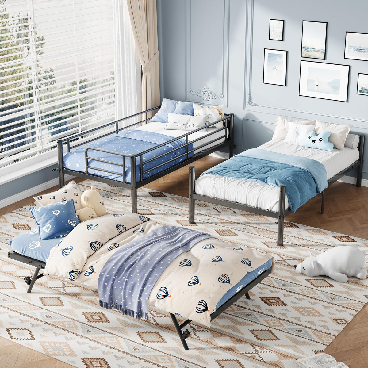 Twin Bunk Bed with Trundle