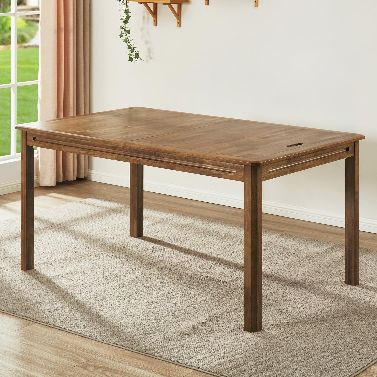 Board Game Table with Removable Table Top, Seats 4 to 6 Players with 57in x 33in Play Area, Includes Play Mat, Detachable Cup Holders and Dice Trays, Minimal Assembly Required