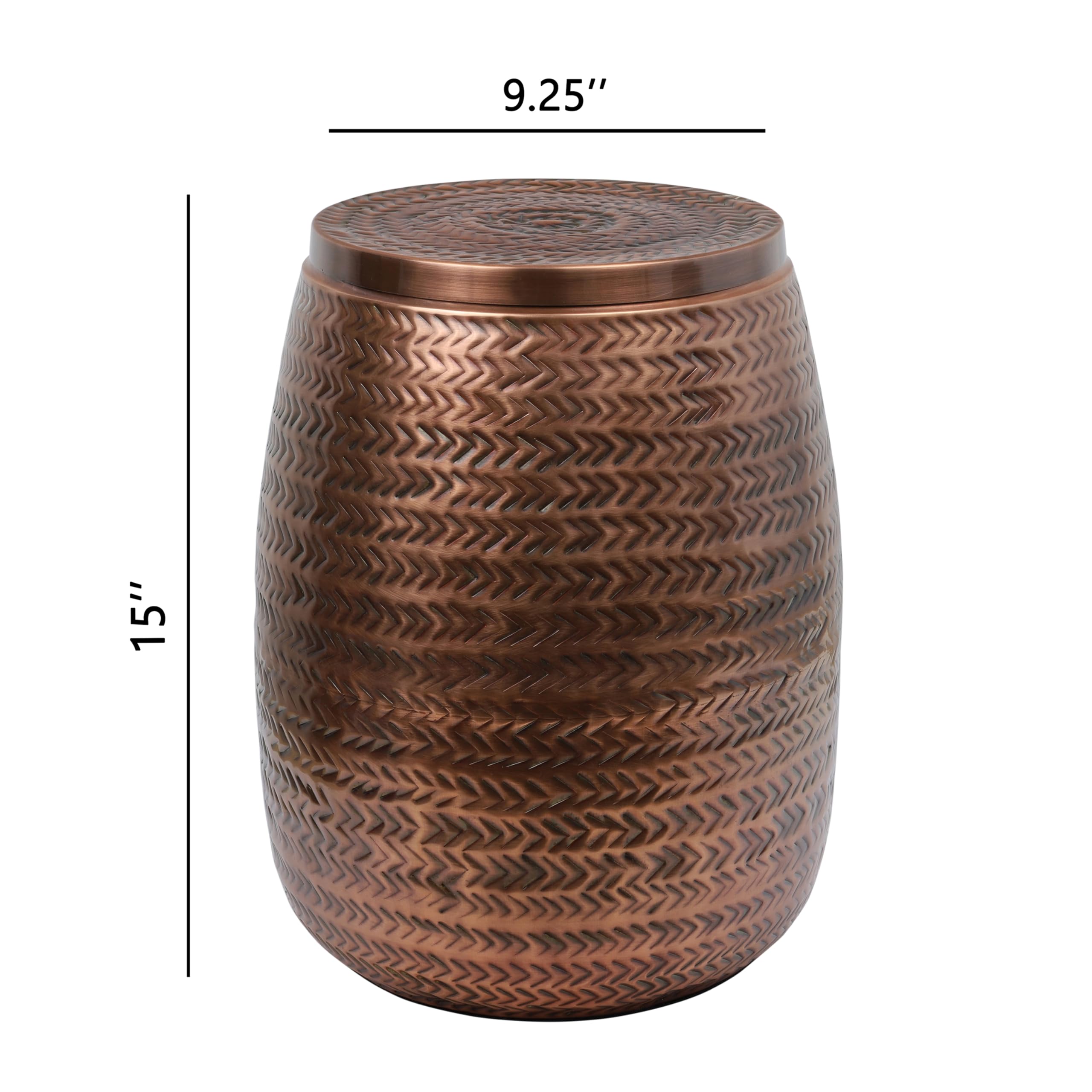 Jasper Metal Drum Storage Side Table