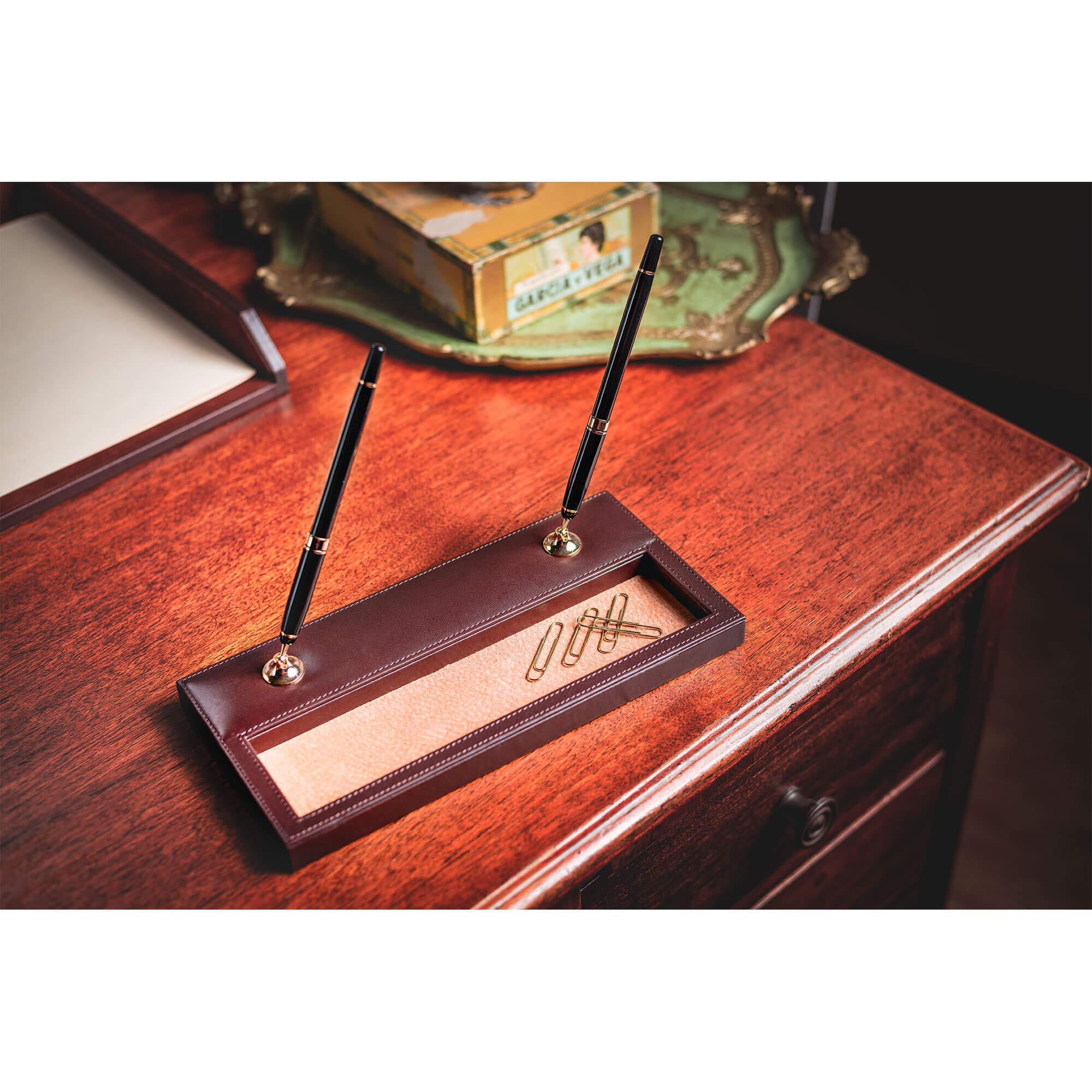 Leather Desk Set 10-Piece