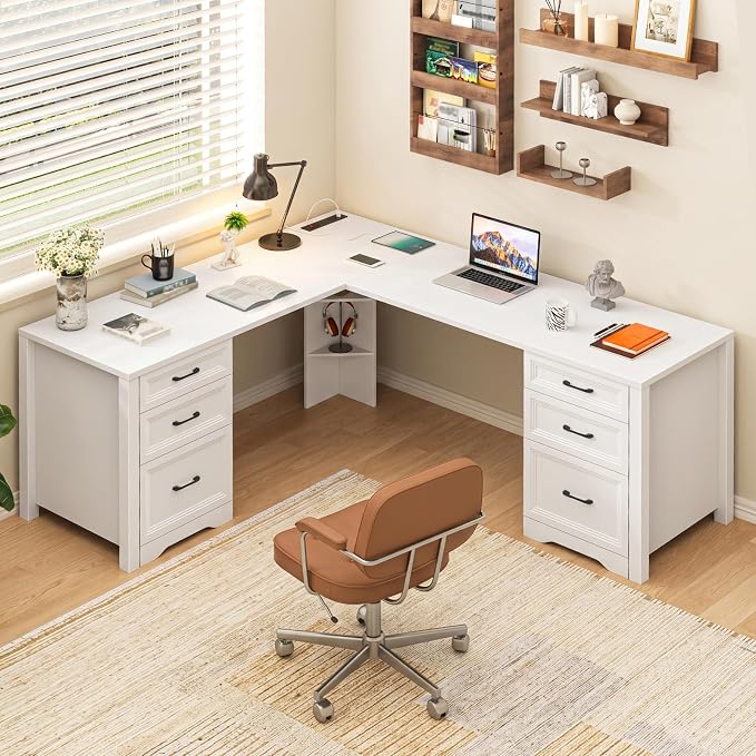 L-Shaped Farmhouse Desk