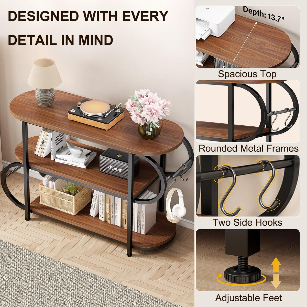 3-Tier Low LED Bookshelf