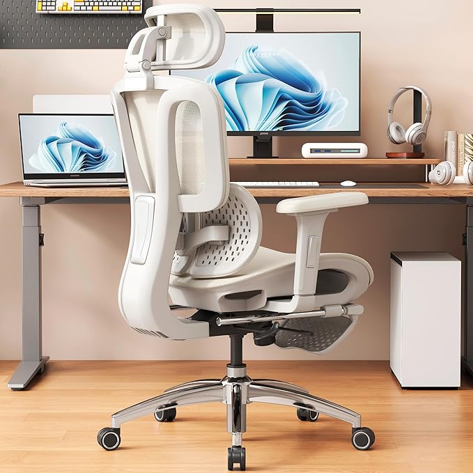 Ergonomic Office Chair with Footrest