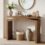 Tribesigns 40-Inch Console Table for Entryway, Farmhouse Sofa Table, Brown