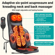 yayewanglae Shiatsu Neck & Back Massager with Heat. Massage Chair Pad.Office Chair Deep Kneading Massager with Multiple Rotating Shiatsu Nodes for Soothing Back & Neck Relief