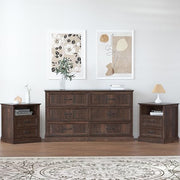 Farmhouse Dresser & Nightstand Set – 3 Piece