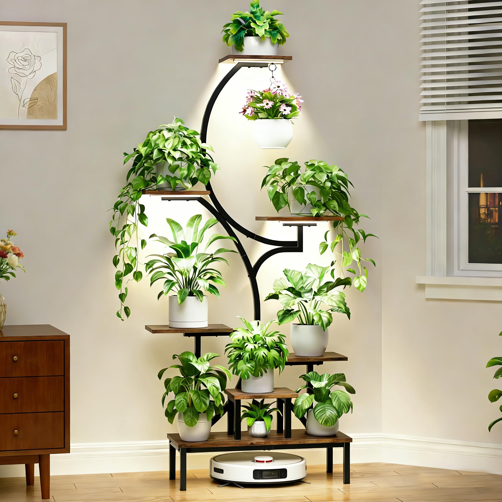 7-Tier Plant Stand with Grow Lights
