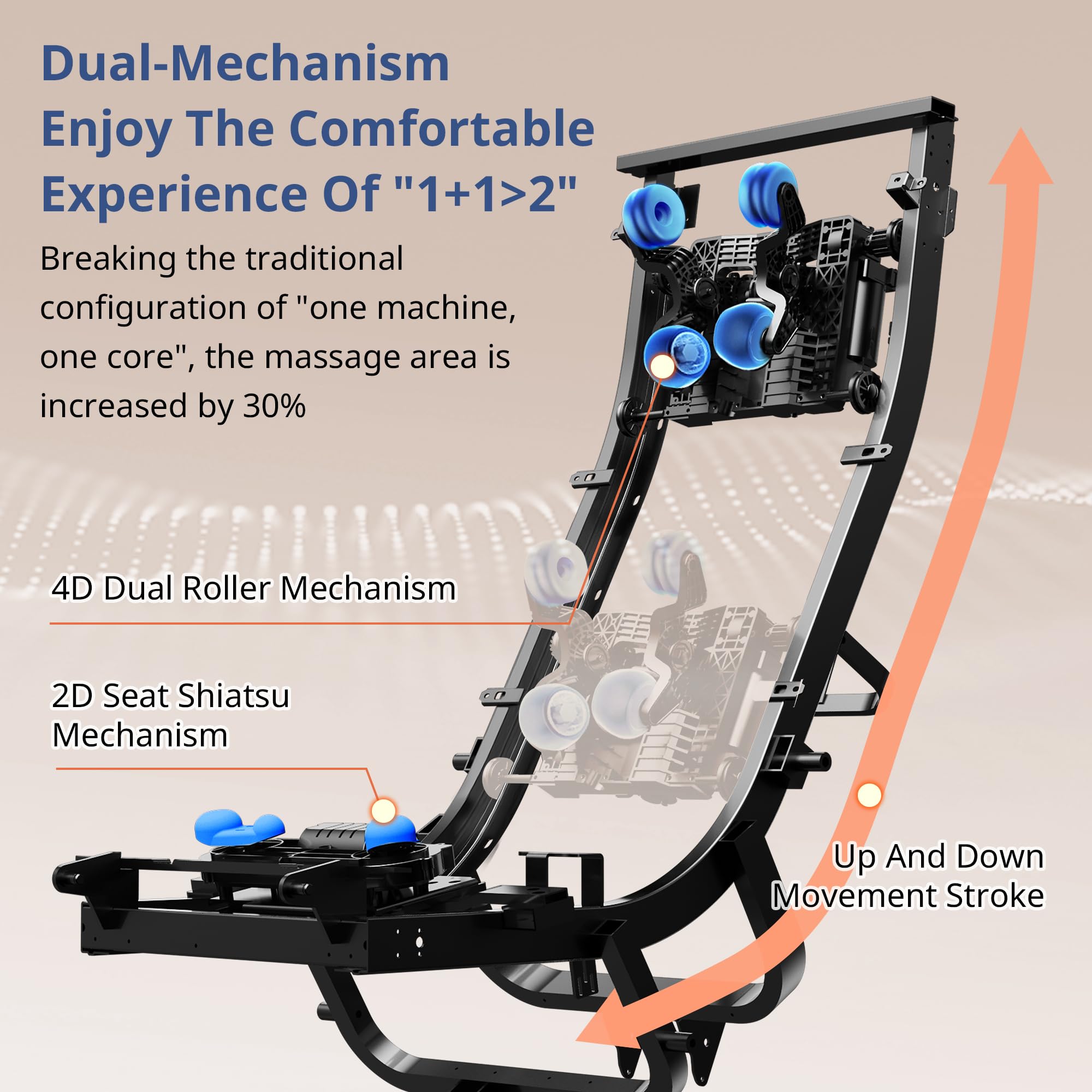 4D Zero Gravity Massage Chair with SL-Track & Bluetooth