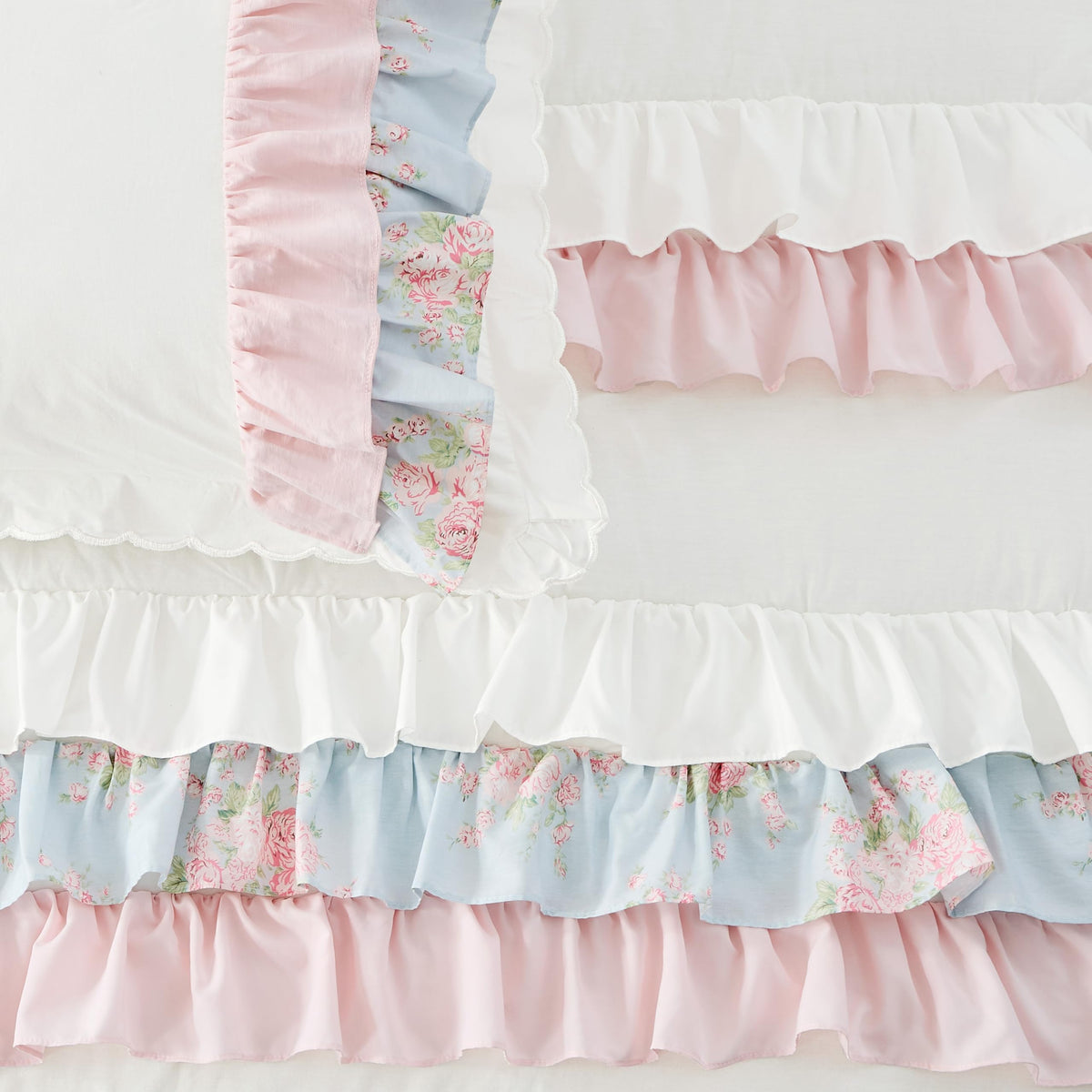Queen Cotton Ruffle Comforter Set