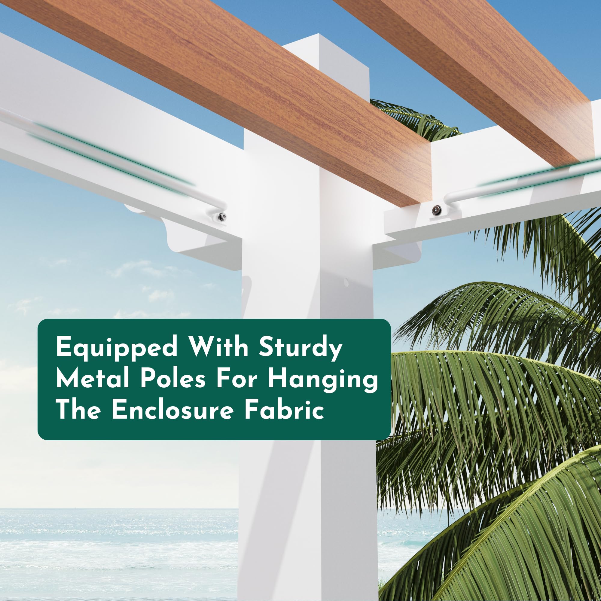 Modern Shade Open Sky 10' x 12' Outdoor Pergola Gazebo, Heavy-Duty Metal Pergola Cabana, Modular Outdoor Pergola System for Patio, Deck, Garden, Backyard & Poolside Entertaining
