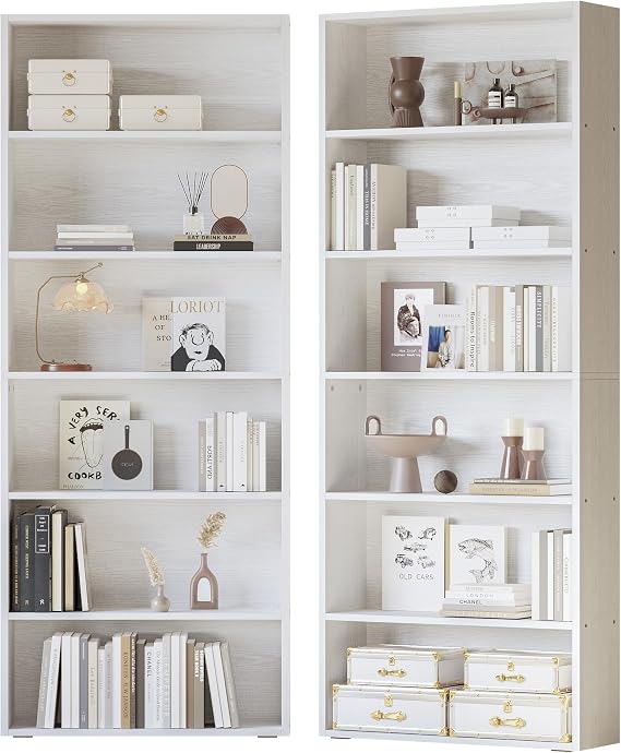 6-Tier Wood Bookcase