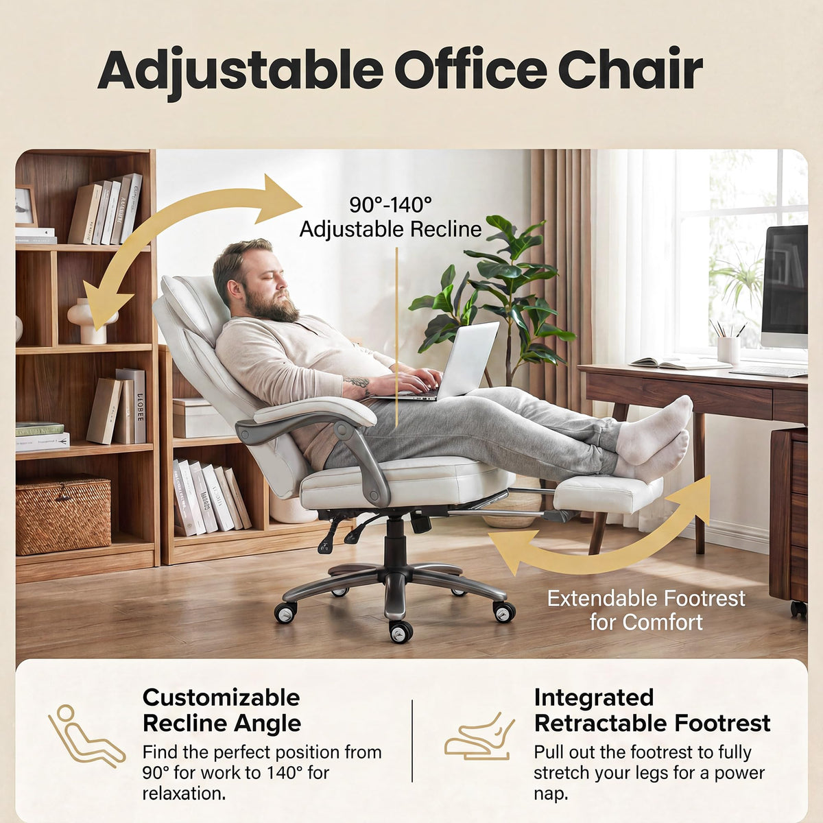 COLAMY Big and Tall Massage & Heat Office Chair, Ergonomic Gaming Chair