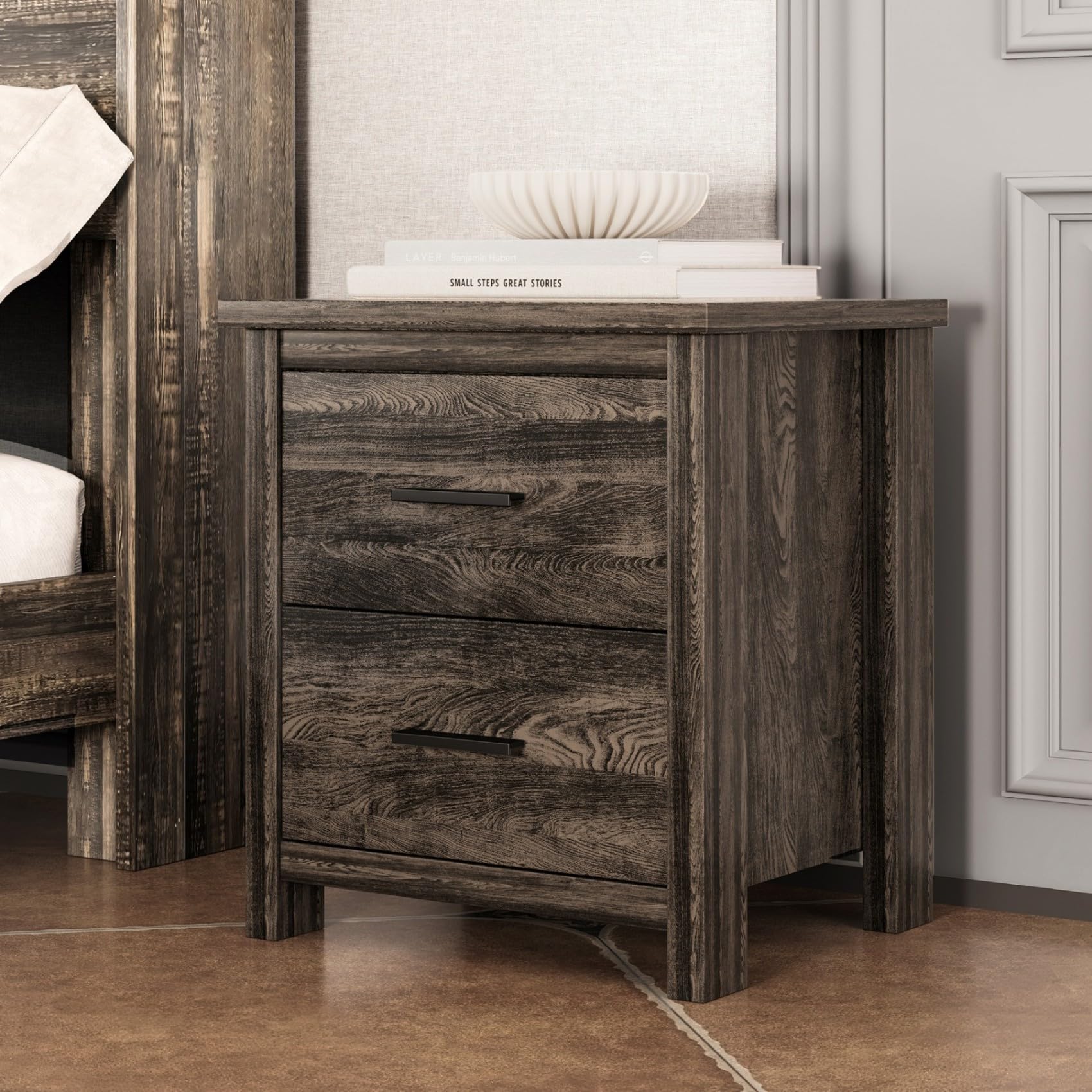 Queen Size Bedroom Set with USB Charging & Storage Headboard